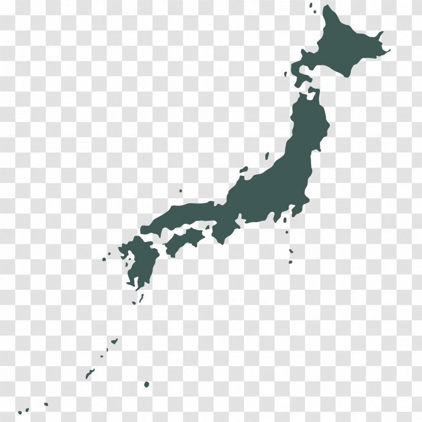 Japan Vector Map Blank - Royaltyfree Transparent PNG