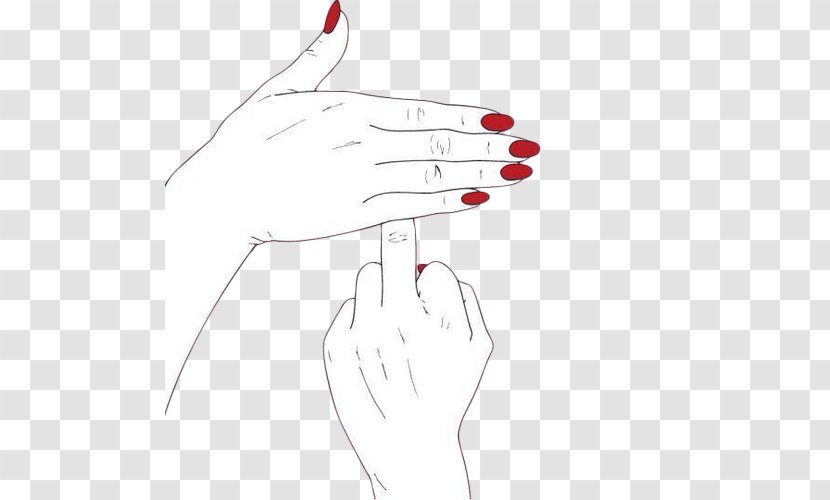 Drawing Coldhearted Line Art Hand Model - Flower - Hell Transparent PNG