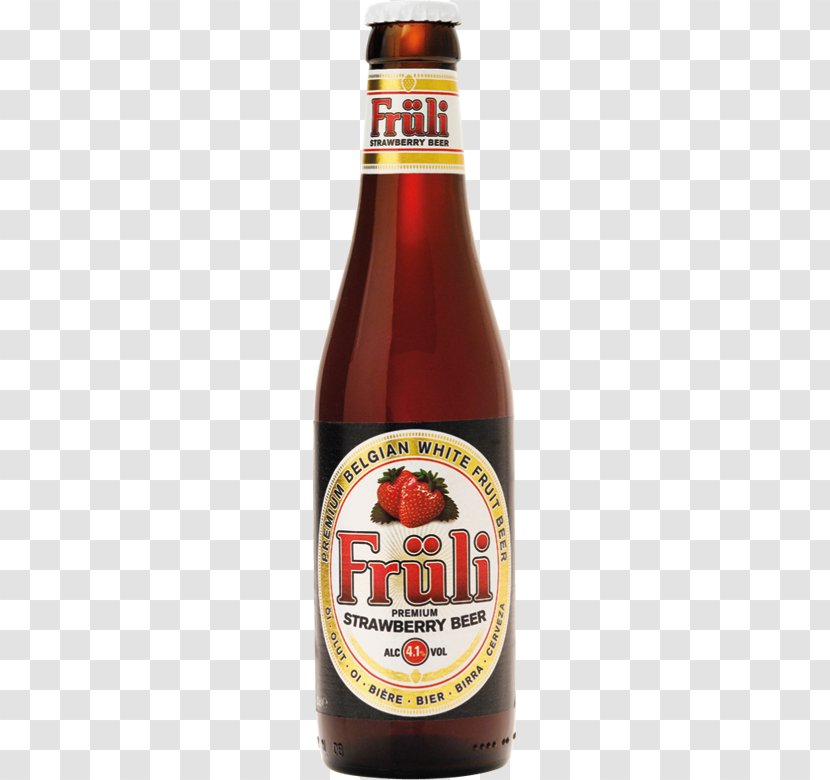 Ale Beer Bottle Fruit Kriek Lambic - Dark Transparent PNG