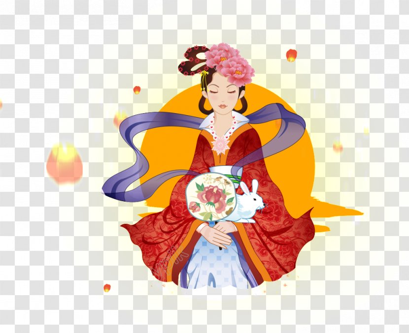 Chang'e Image Portable Network Graphics Mid-Autumn Festival Mama & Papa - Flower - Material Transparent PNG