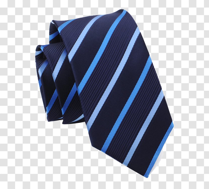 Necktie Designer Formal Wear - Cobalt Blue - Striped Tie Transparent PNG