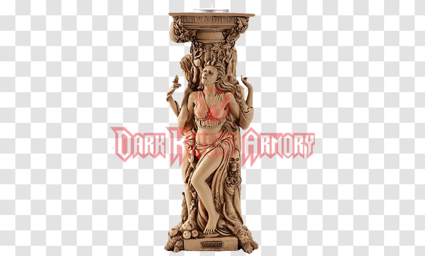 Triple Goddess Candlestick Crone Tealight - Stone Carving - Candle Transparent PNG