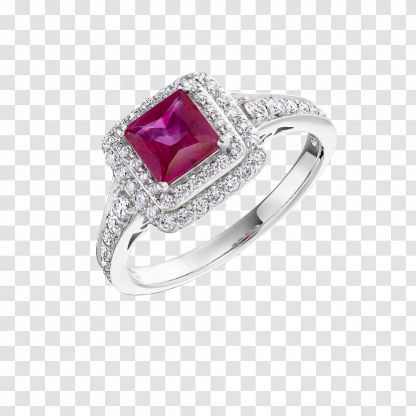 Ruby Wedding Ring Jewellery Diamond - Engagement - Rings Transparent PNG