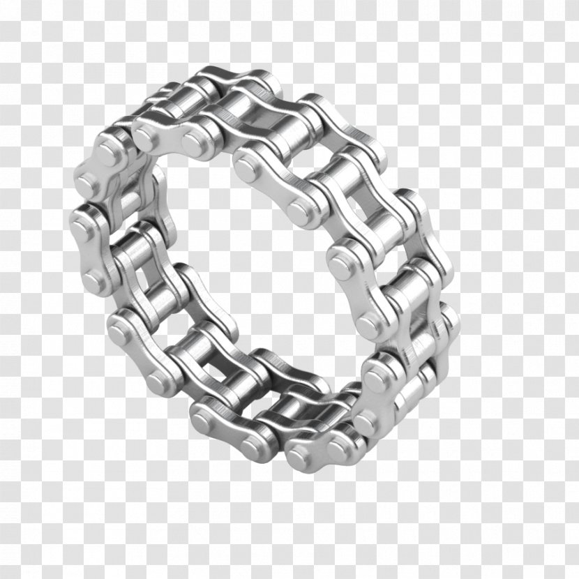 Chain Silver Bracelet Body Jewellery - Ring Transparent PNG