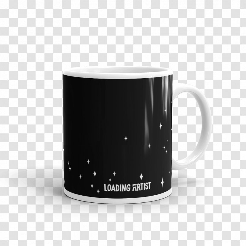 Coffee Cup Mug - Black - Mockup Transparent PNG