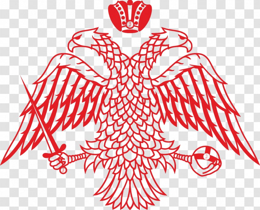 Byzantine Empire Byzantium Double-headed Eagle Symbol Flag Of Greece - Cartoon Transparent PNG