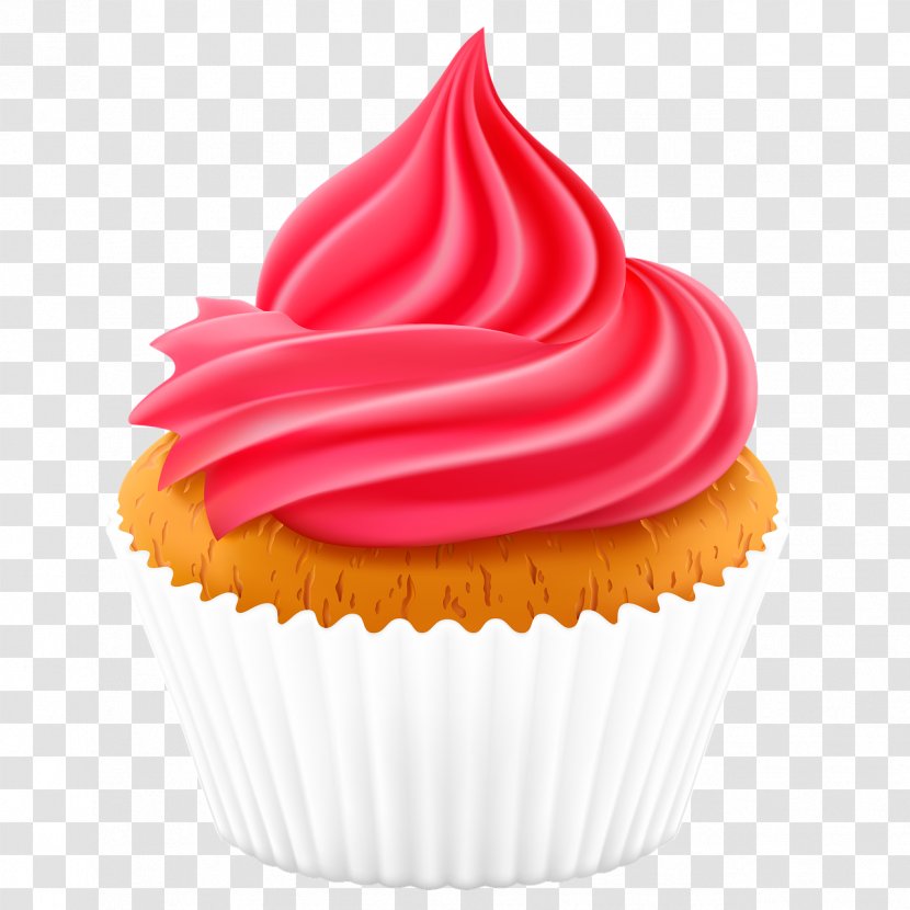 Cupcake Frosting & Icing Chocolate Brownie T-shirt Red Velvet Cake - Cream - Beautiful Strawberry Transparent PNG