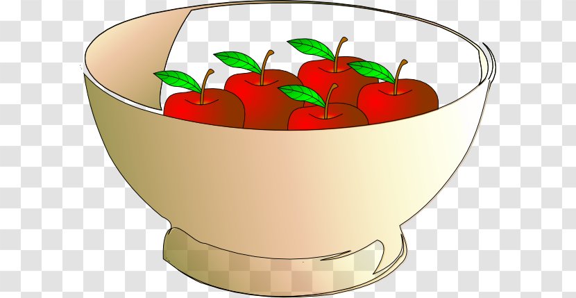 Clip Art Bowl Tableware Dish - Apple - Small Transparent PNG