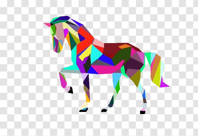 Mustang Pony Dressage Clip Art - Colorful Transparent PNG