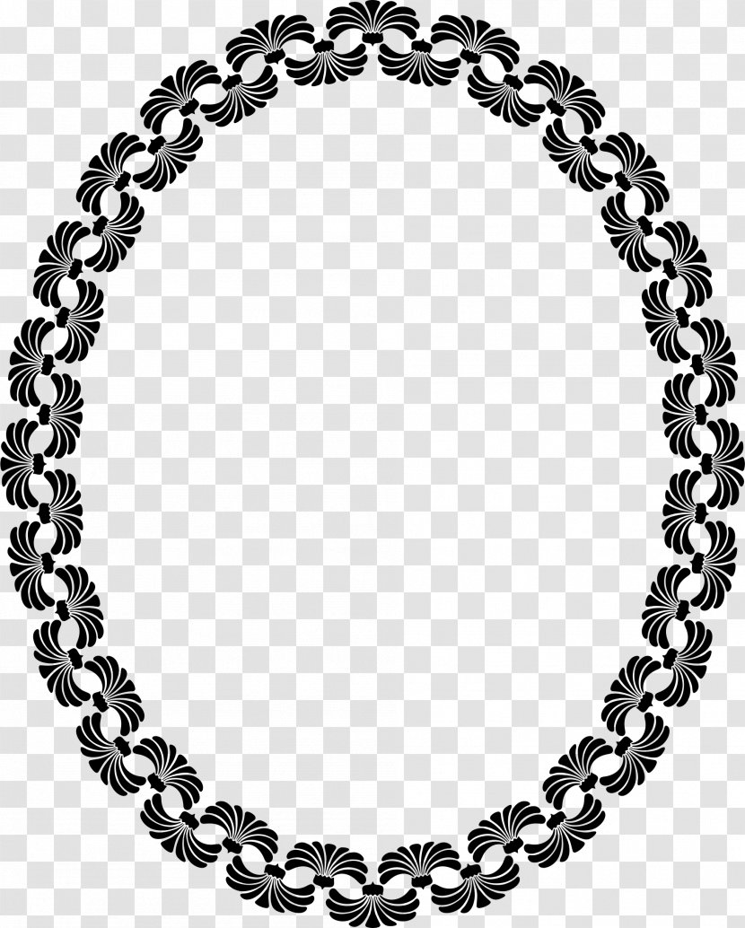 Necklace T-shirt Bracelet Clip Art - Wallet - European Wind Border Ellipse Transparent PNG