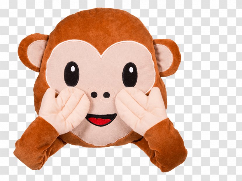 Emoji Cushion Emoticon Monkey Smiley - Pillow Transparent PNG