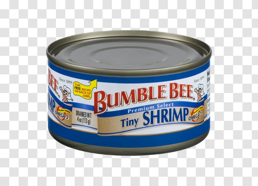 Tin Can Bee Shrimp Bumble Foods - Bumblebee Salmon Transparent PNG