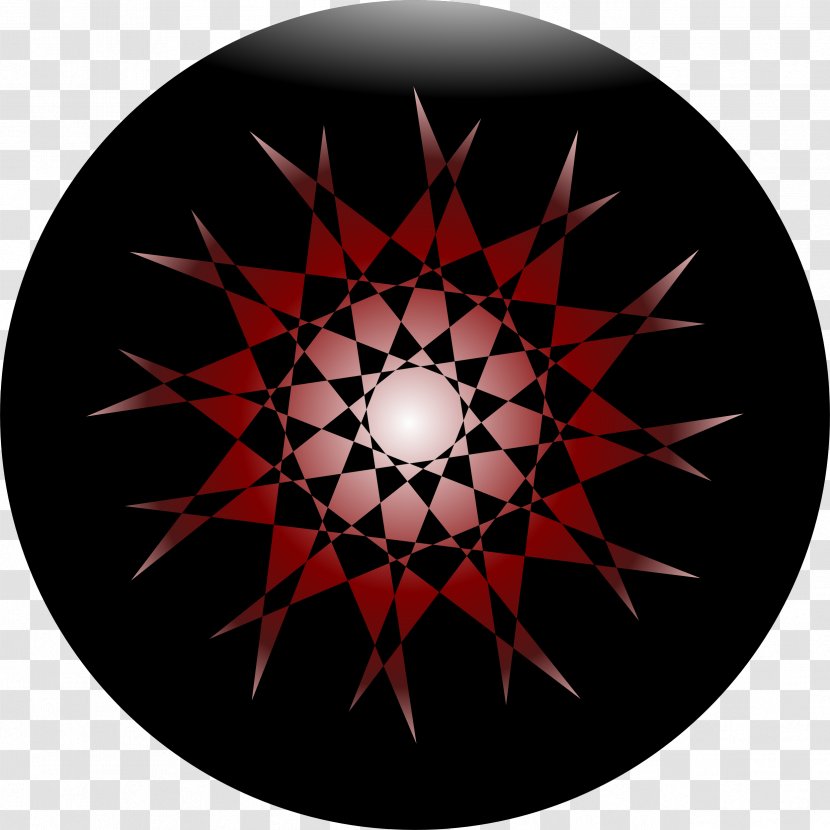 Symmetry Circle Pattern - Maroon Transparent PNG