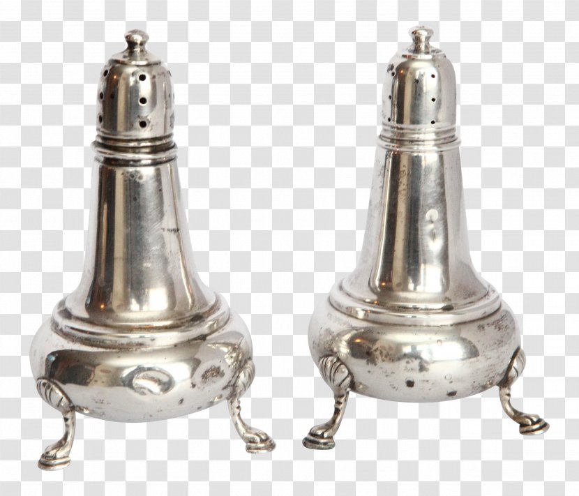 Salt And Pepper Shakers 01504 Silver Black - Brass Transparent PNG