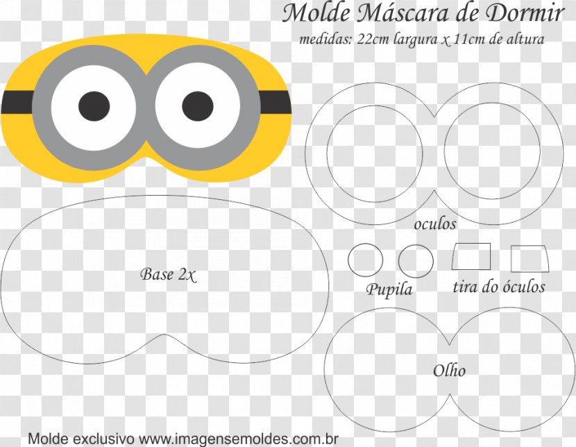 Mask Minions Blindfold Molde Sleep - Eyepatch Transparent PNG