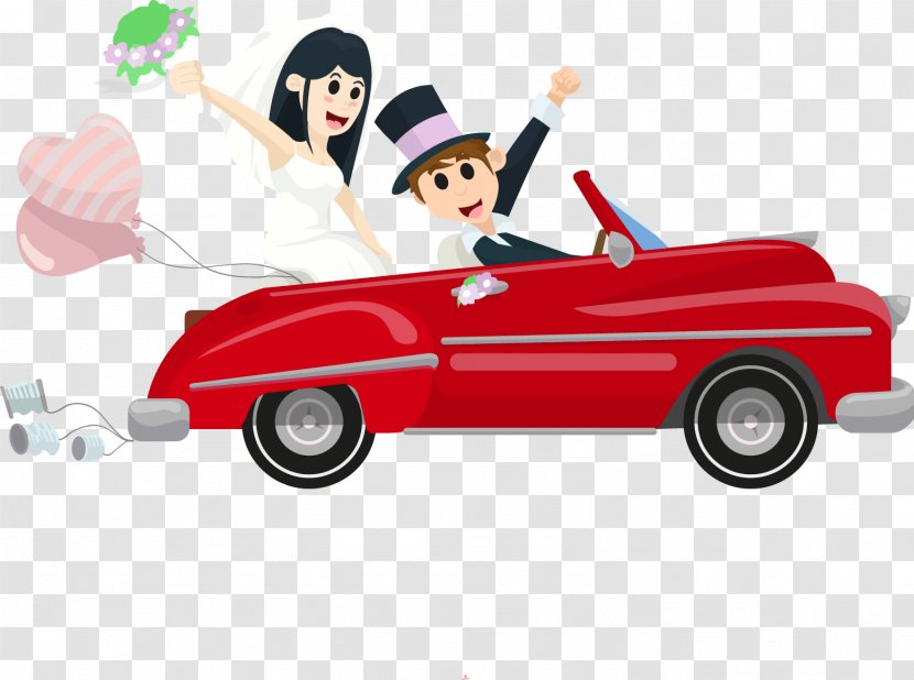 Car Clip Art Wedding Invitation Marriage Sticker - Motor Vehicle - Getting Married Transparent PNG