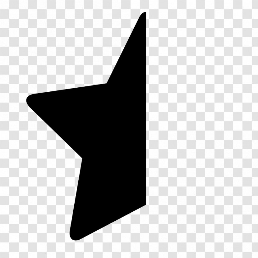Five-pointed Star Polygons In Art And Culture Clip - Monochrome - Half Off Transparent PNG