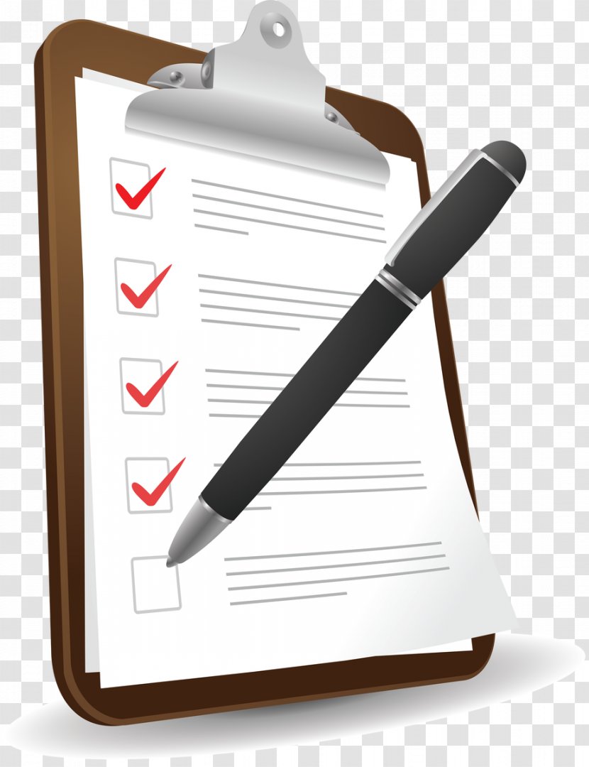 Vector Graphics Clipboard Checklist Illustration - Checkbox Transparent PNG