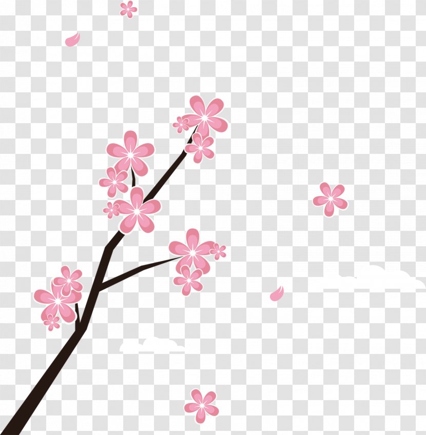 Japan Petal - Cherry Blossom - Branches And Petals Transparent PNG