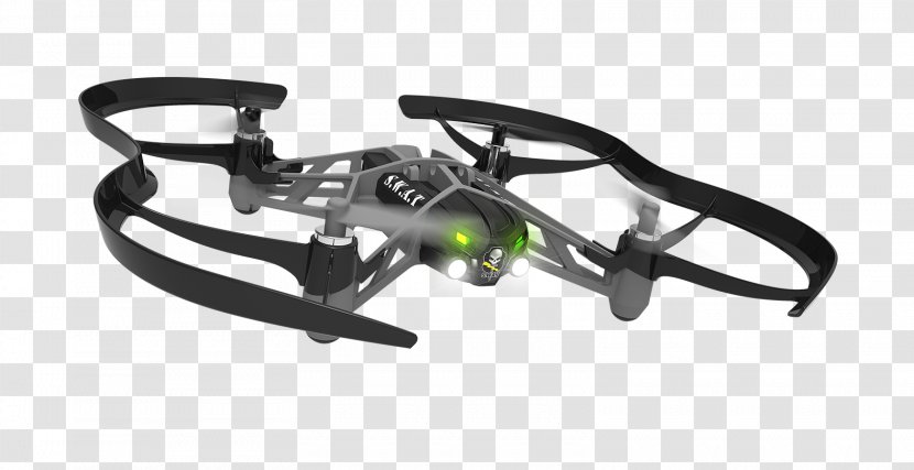Quadcopter Unmanned Aerial Vehicle Miniature UAV Parrot Bebop 2 Airborne Night - Drone - Helicopter Transparent PNG