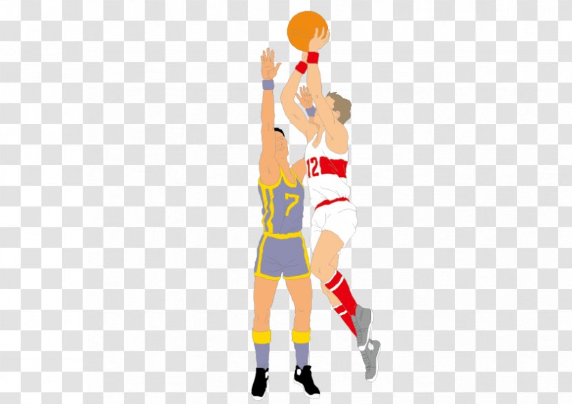 Double Basketball Slam Dunk Jumping - Ball - Figure Transparent PNG