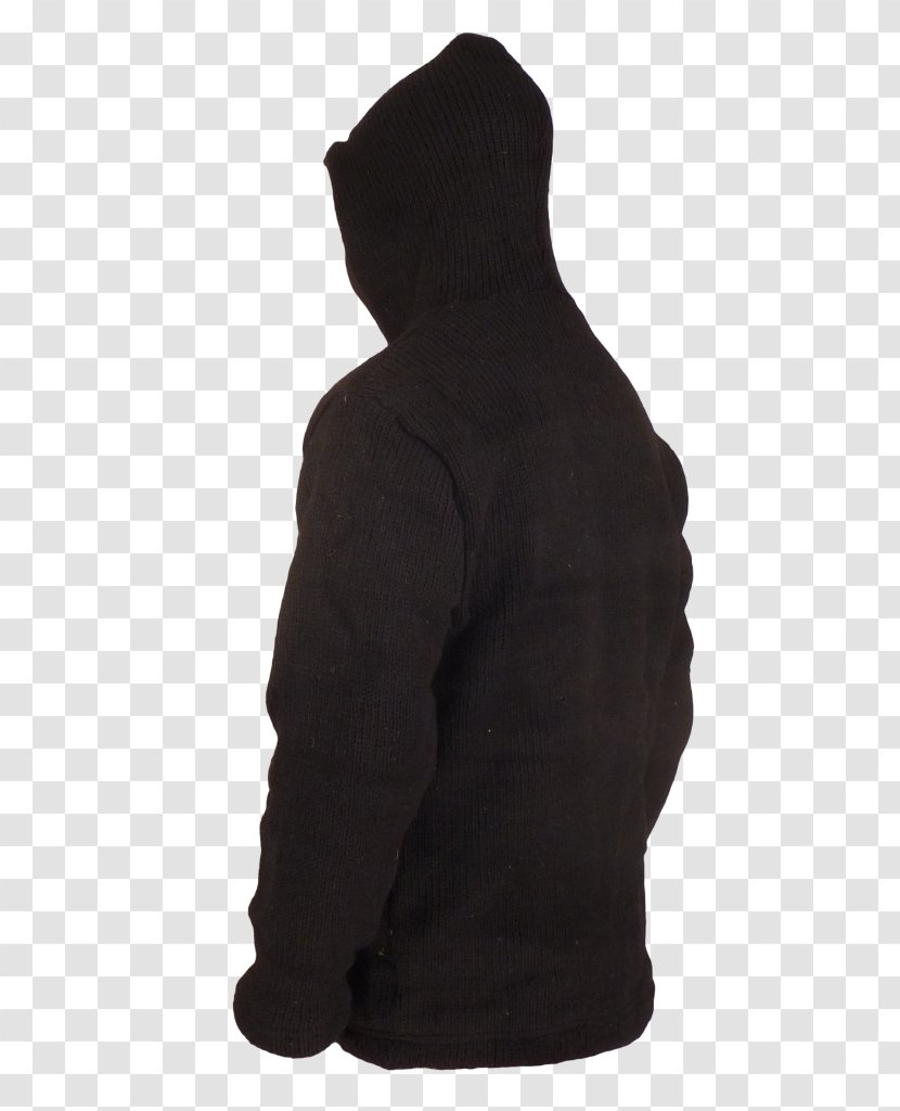 Hoodie Neck - Outerwear - Black Jacket Transparent PNG