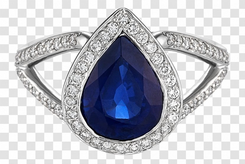 Sapphire Engagement Ring Gemstone - Diamond Transparent PNG