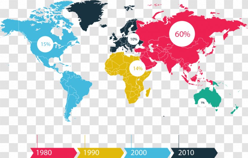 World Map Globe - Vector Color Transparent PNG