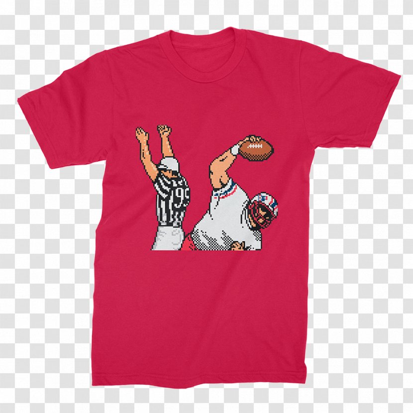 T-shirt Clothing Tecmo Bowl Sleeve - Pink - New England Patriots Transparent PNG