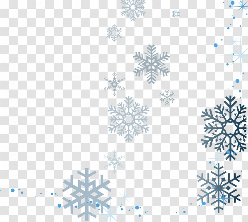 Snowflake Poster - Black Floating Snowflakes Transparent PNG
