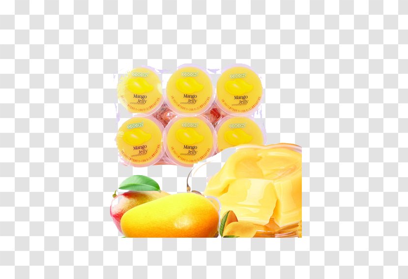 Gelatin Dessert Grass Jelly Gummi Candy Fruit Mango - Pudding Transparent PNG