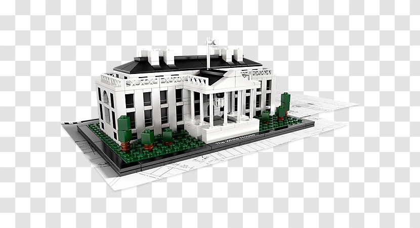 LEGO 21006 Architecture The White House Set Lego Toy - Minifigure Transparent PNG