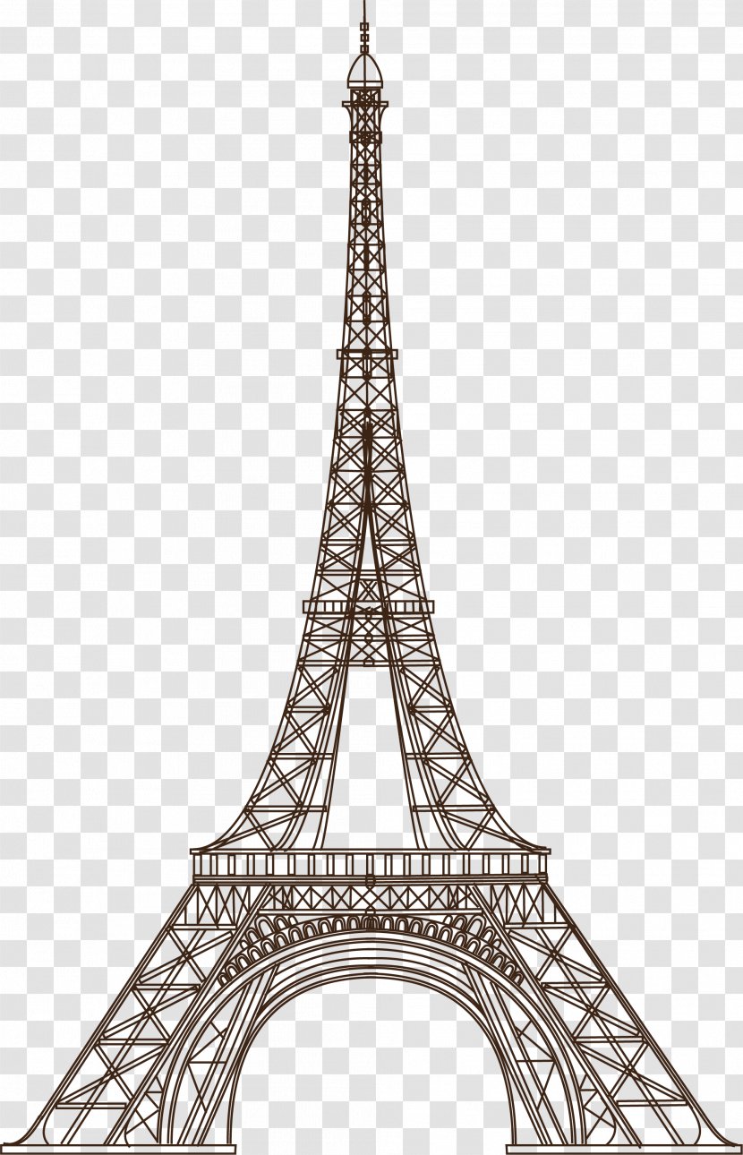 Eiffel Tower Royalty-free Clip Art - France - Hand Painted Black Iron Transparent PNG