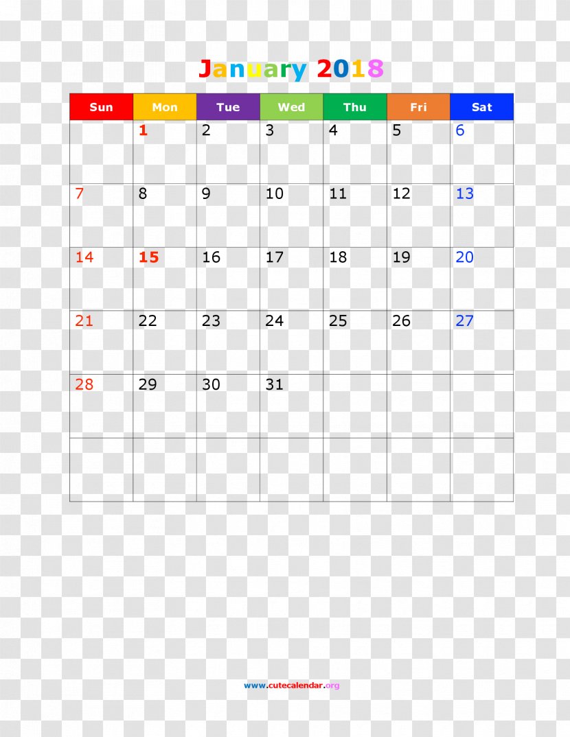 Calendar Date 0 May Month - January 2018 Transparent PNG