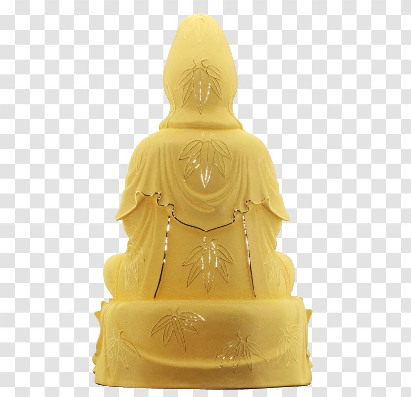 Statue Figurine Yellow - The Back Of Buddha Transparent PNG