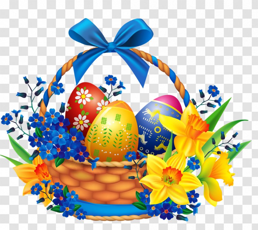 Easter Bunny Egg Basket Clip Art - Decorating Transparent PNG