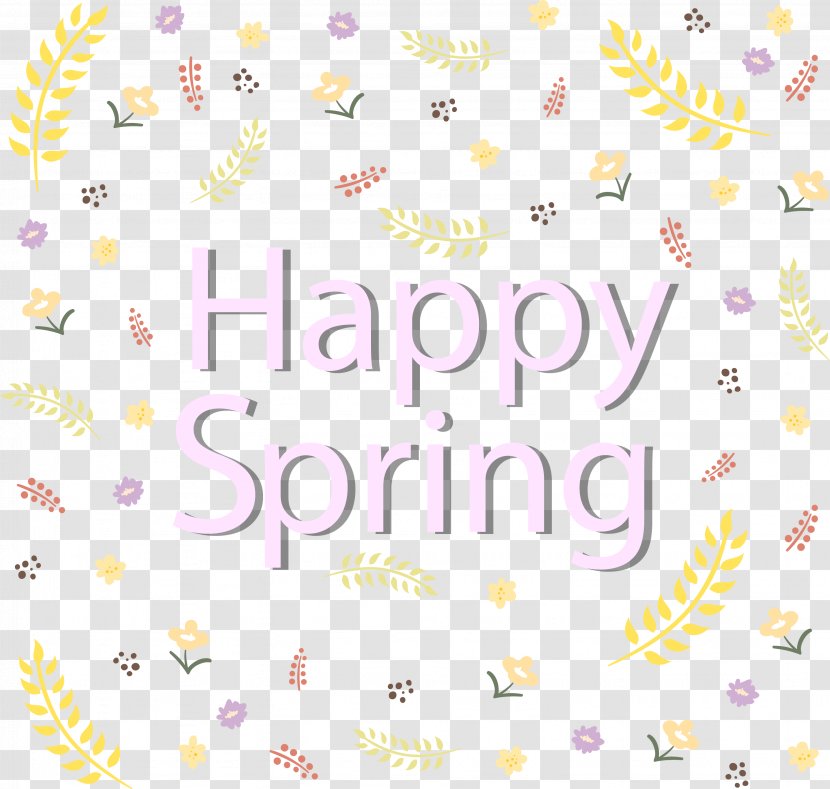 Paper Yellow Petal Pattern - Area - Happy Spring Transparent PNG