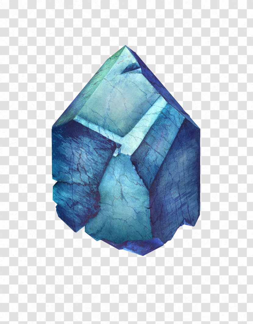 Drawing Watercolor Painting Illustrator Mineral Illustration - Artist - Painted Blue Stone Image Transparent PNG