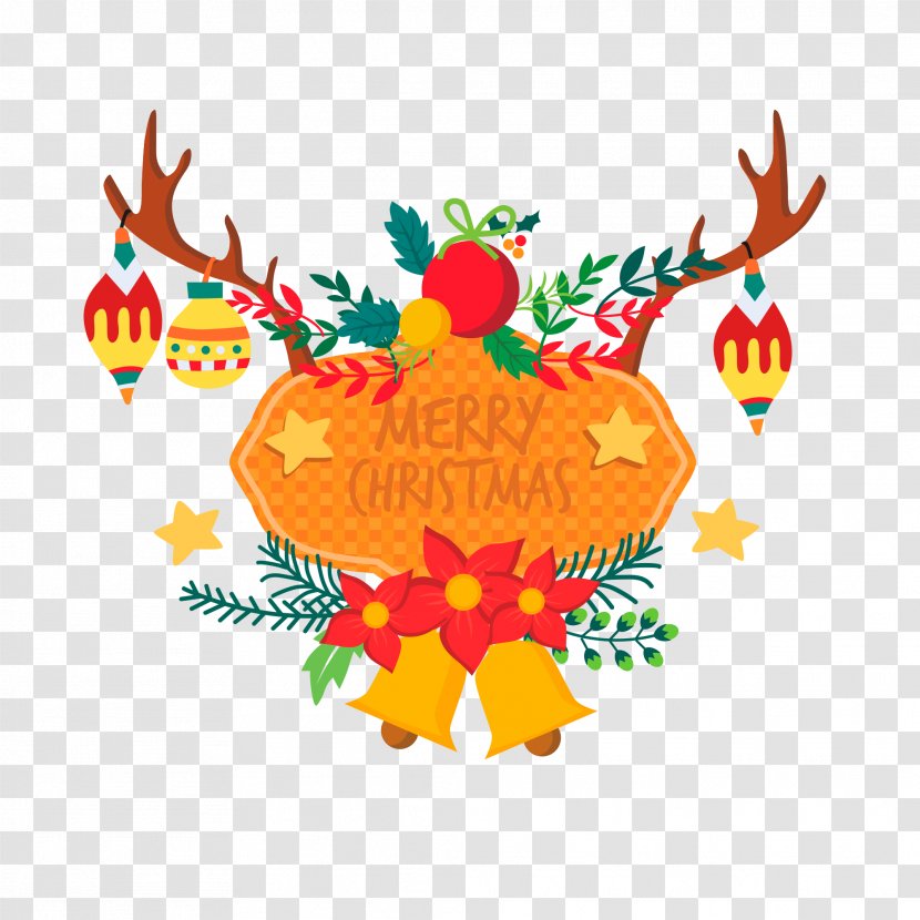 Santa Claus Royal Christmas Message Gift Stocking - Lights - Vector Elk Element Transparent PNG