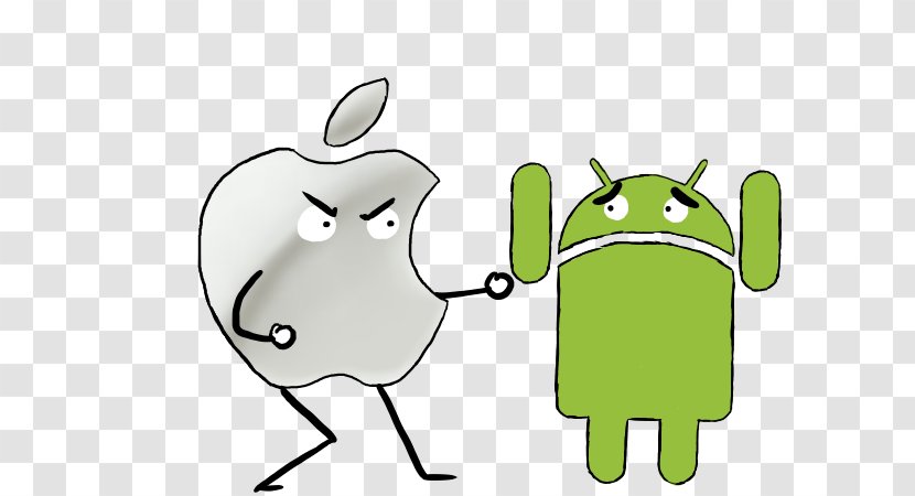 Droid And Apple IPhone Android - Heart - Vs Transparent PNG