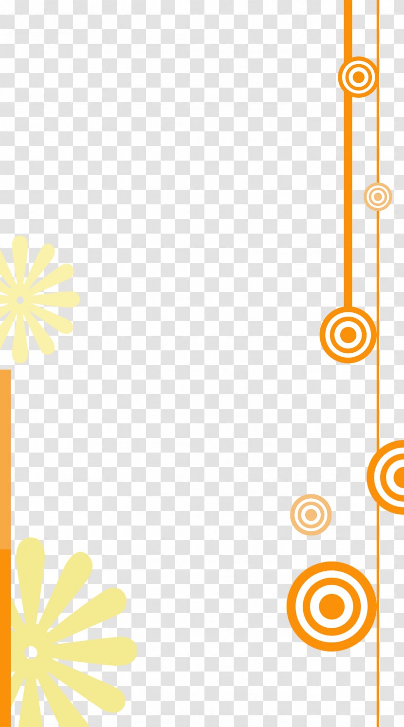 Graphic Design Yellow Pattern - Orange - Floral Decoration Transparent PNG