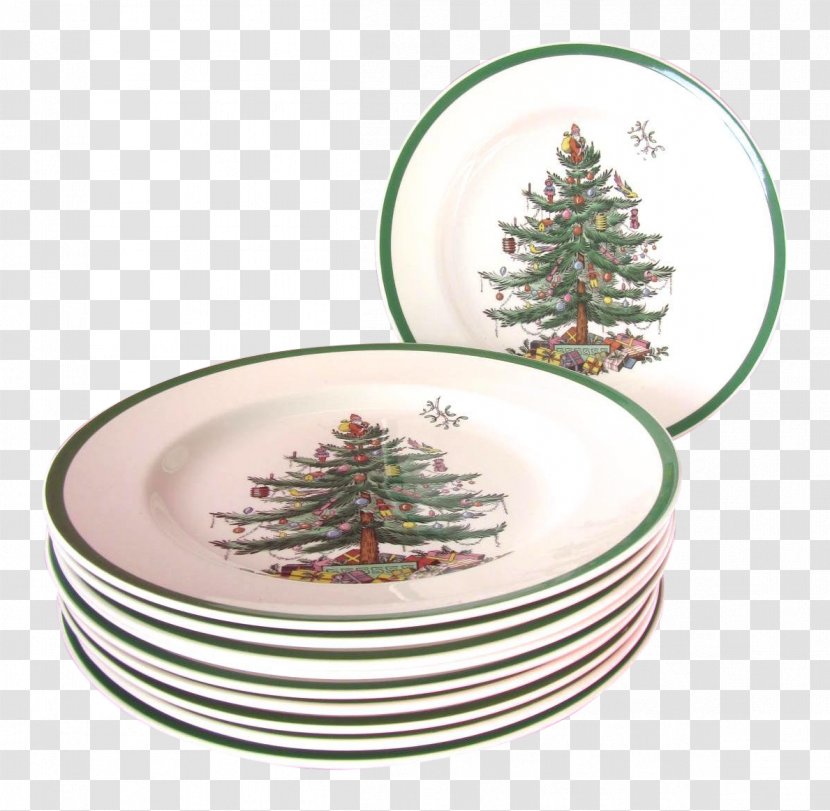 Christmas Tree Ceramic Spode Platter Buffet Transparent PNG