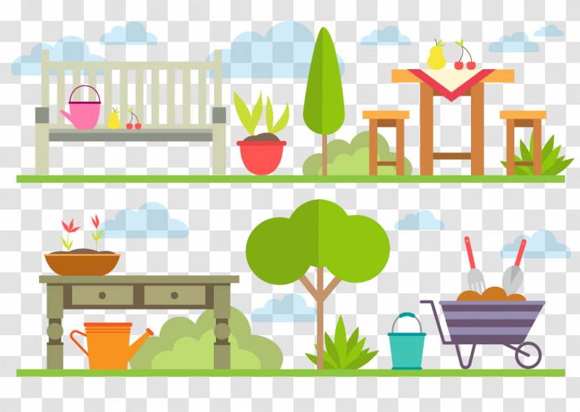 Gardening Vector Graphics Clip Art Bench - Flowerpot - Room Transparent PNG