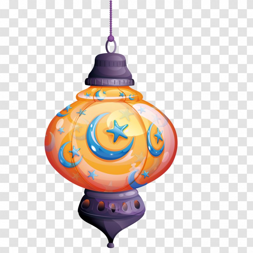 Vector Stars Dream Lanterns - Orange - Lighting Transparent PNG