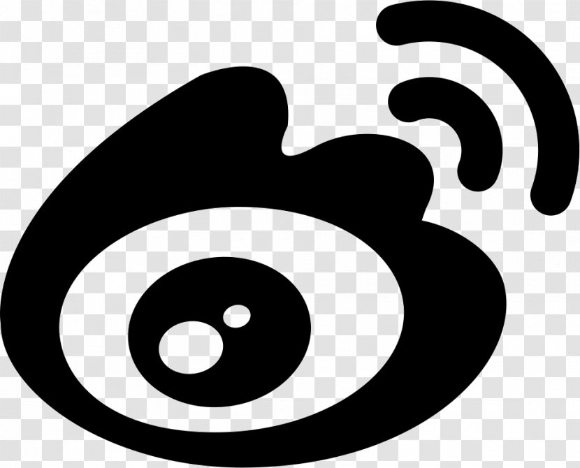 Sina Weibo Logo Corp - Black And White Transparent PNG
