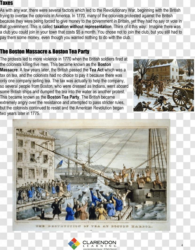 Boston Tea Party Harbor American Revolution - Townshend Acts Transparent PNG