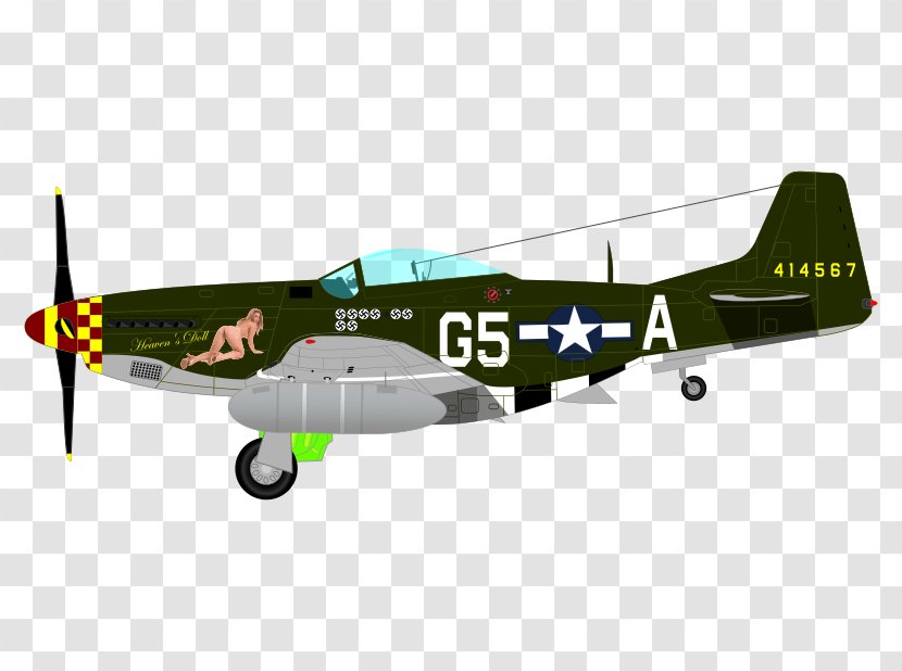 North American P-51 Mustang Airplane Fighter Aircraft Clip Art - P 51 Transparent PNG
