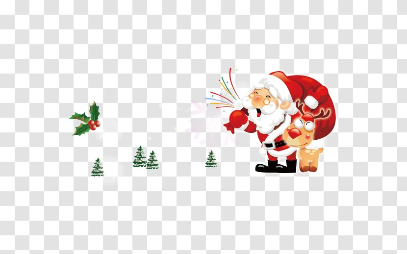 Santa Claus Christmas Tree Gift - Decoration - Gifts Vector Transparent PNG