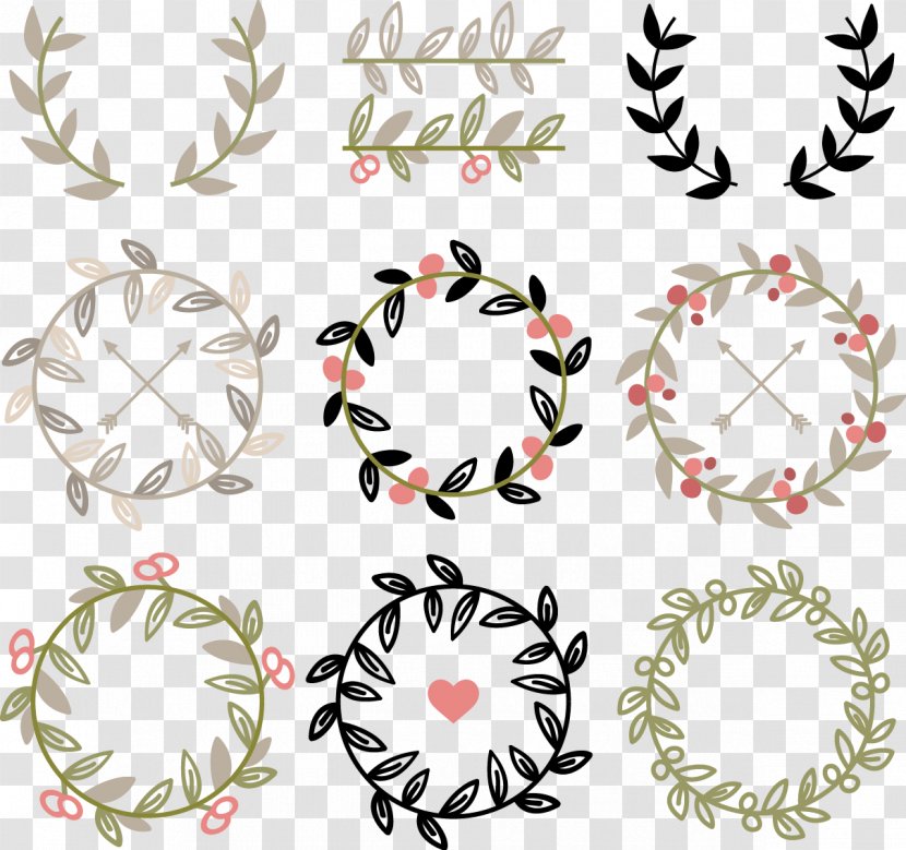 Euclidean Vector Clip Art - Wreath - Painted Garlands Transparent PNG