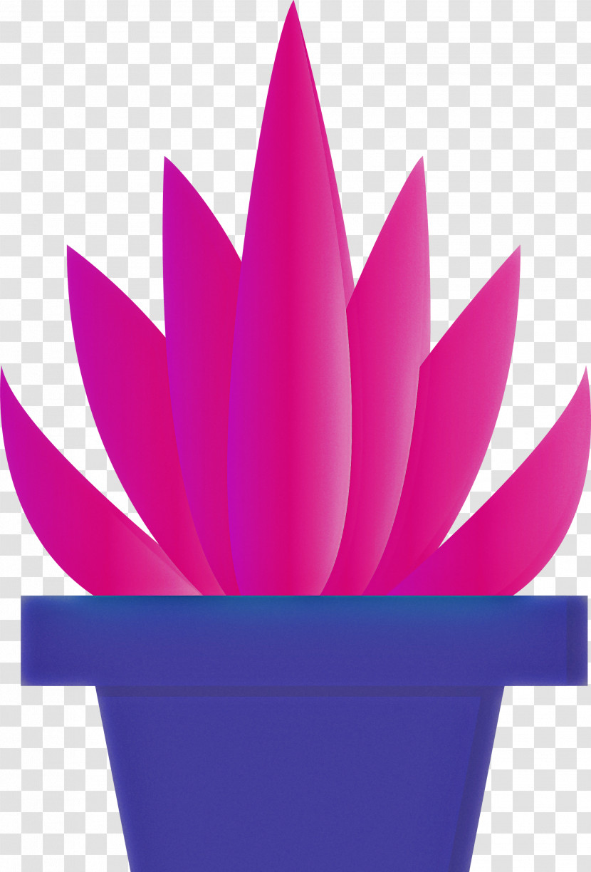 Flowerpot Pink Magenta Purple Petal Transparent PNG